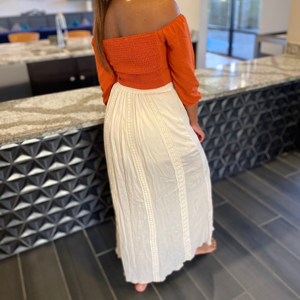 Lace maxi skirt